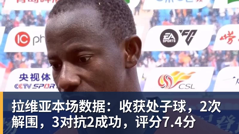 篮球下注拉维亚本场数据：收获处子球，2次解围，3对抗2成功，评分7.4分